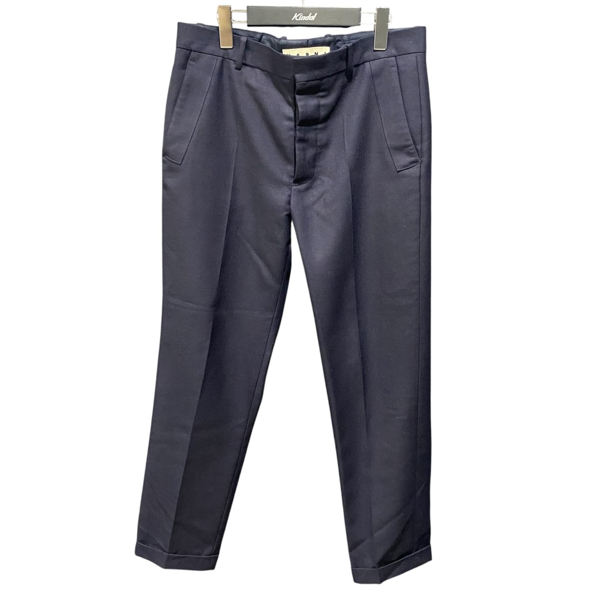 【中古】MARNI 羊毛スラックス PUMUO01U00TW479 米国海軍 大きさ：48 【310526】（マルニ）
