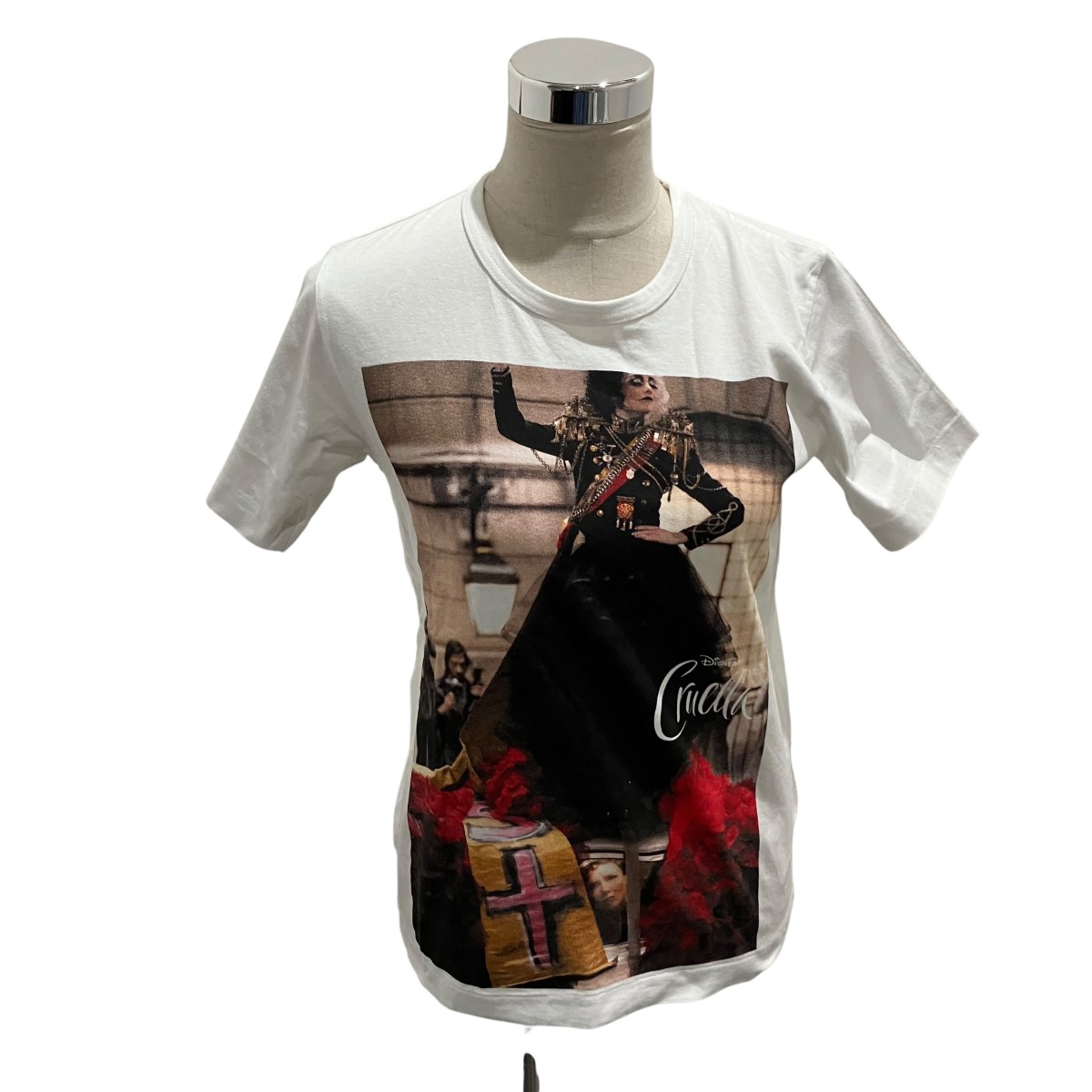 【中古】COMME des GARCONS COMME des GARCONS×Disney 【Cruella】 半袖ティーシャツ RH-T501 白いこと 大いさ：L 【010626】（コムデギャルソンコムデギャルソン）