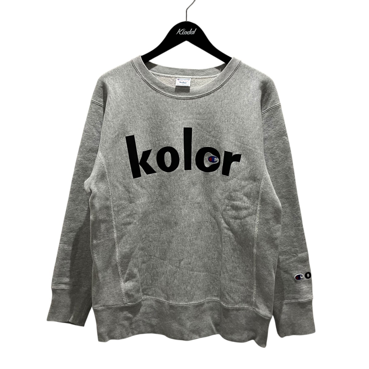 【中古】KOLOR×Champion 26SS 神のことば情の籠もった C8-C067 薄墨色 大きさ：L 【010626】（色つや×はやりっ子）