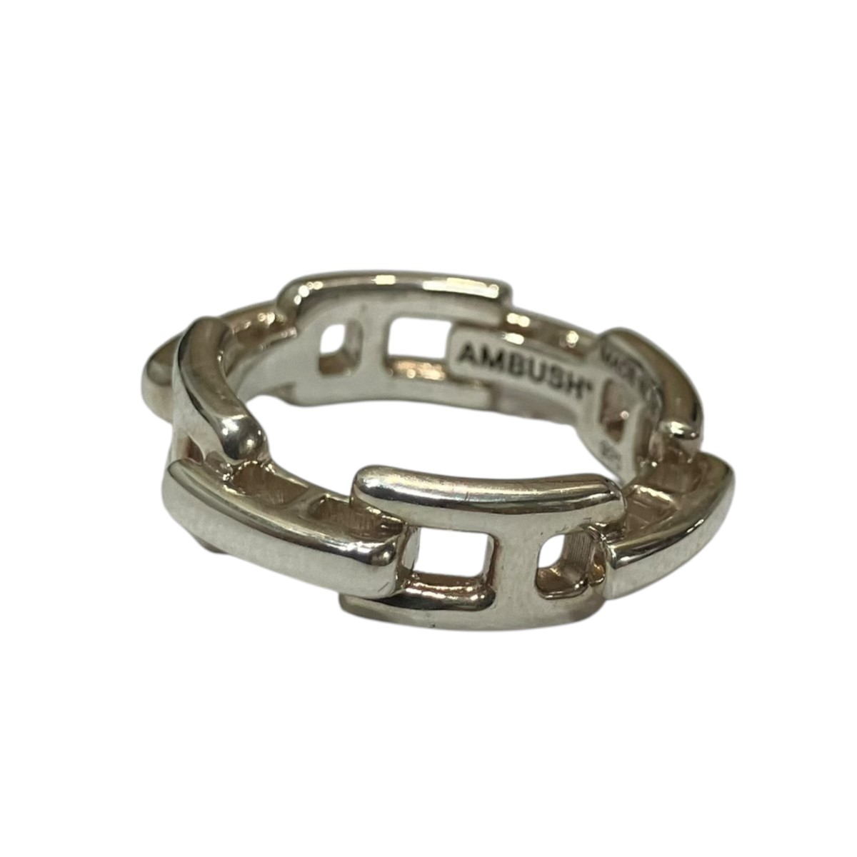 【中古】AMBUSH チェーンシルバーリング しろがね色 大きさ：13号 【010626】（アンブッシュ）