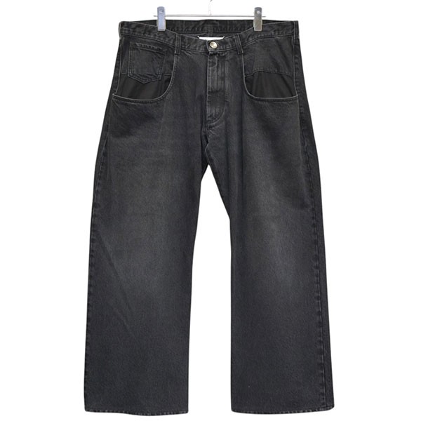 【中古】Maison Margiela 2025AW 衣嚢デニム ワイドデニムパンツ S51天使の都市0052 S30743 黒いこと 大きさ：48 【010626】（メゾンマルジェラ）