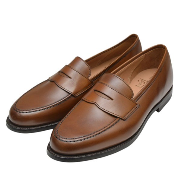 【中古】Crockett ＆ Jones BOSTON2 コインローファー ブーツ 26224 赤銅色 大きさ：9E 【010626】（クロ毛布＆ジョーンズ）