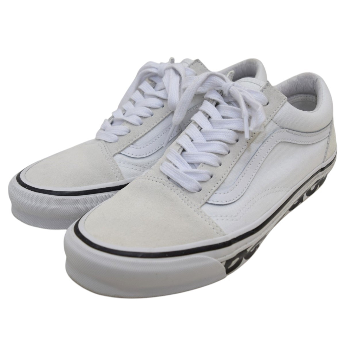 【中古】CDG×VANS OLD SKOOL 年寄りの学院 721278 白いこと 大いさ：US 8.5 【010626】（シーディージー×バンズ）