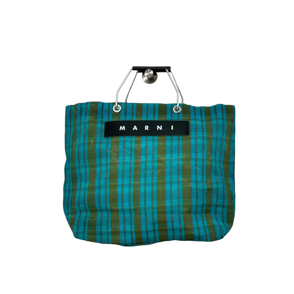 【中古】MARNI FLOWER CAFE トートバッグ 青碧 【010626】（マルニ）