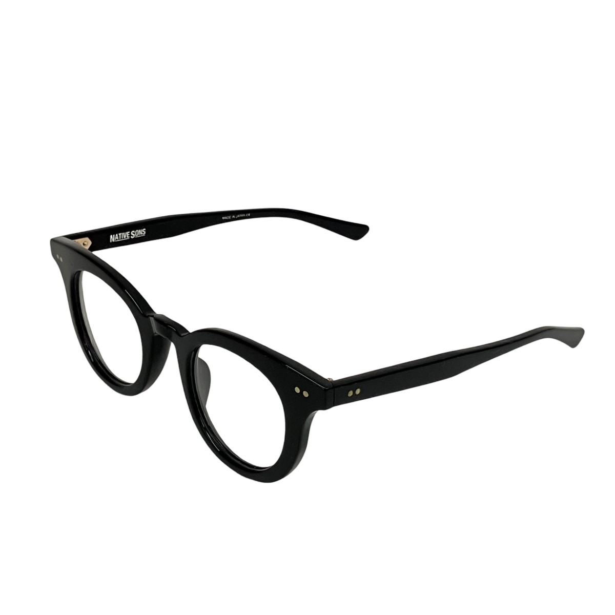 【中古】NATIVE SONS　merimack 眼鏡 PL-033E ブラック 【010626】（ネイティブサンズ）｜ブランド古着のカインドオル