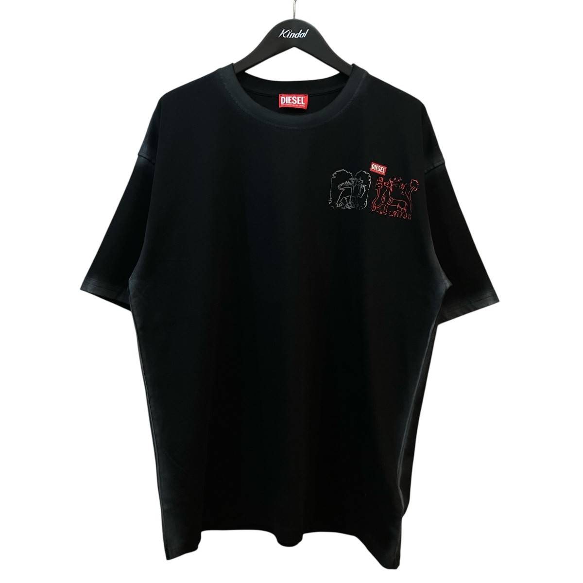 【中古】DIESEL 「T BOXT T10」 産業刷り上げるプルオーバー 0PLBS 黒いこと 大きさ：L 【020626】（ディーゼル）