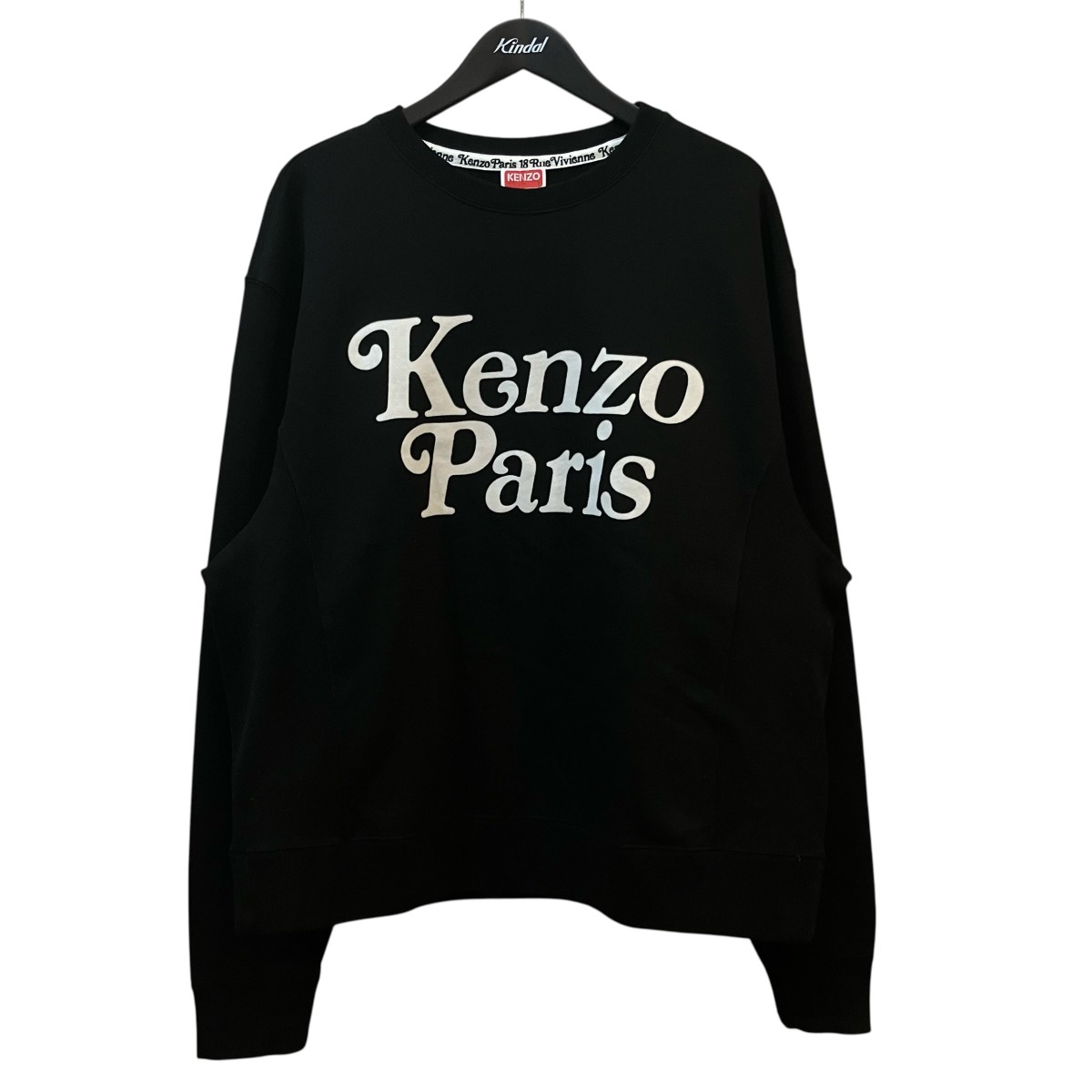 【中古】KENZO×VERDY クルーネックスウェット FE55SW1464MG 黒いこと 大きさ：L 【020626】（ケンゾー×ヴェルディ）