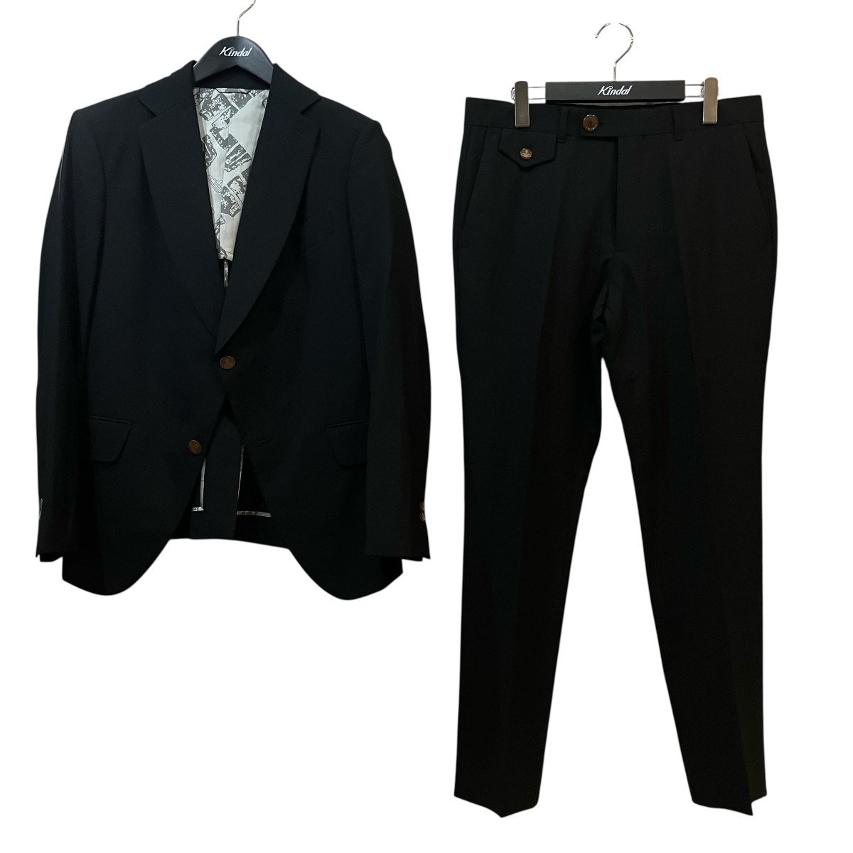 【中古】Vivienne Westwood man セットアップ背広 VW MH 80967 黒いこと 大きさ：48/48 【020626】（ヴィヴィアンウエストウッドマン）