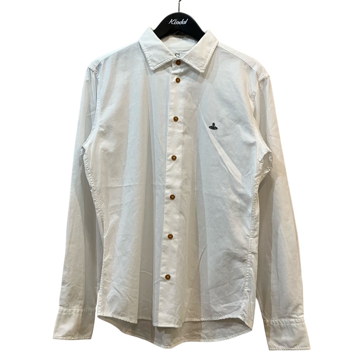 【中古】Vivienne Westwood man オーブ刺しゅうプルオーバー VW WR 82058 白いこと 大きさ：48 【020626】（ヴィヴィアンウエストウッドマン）