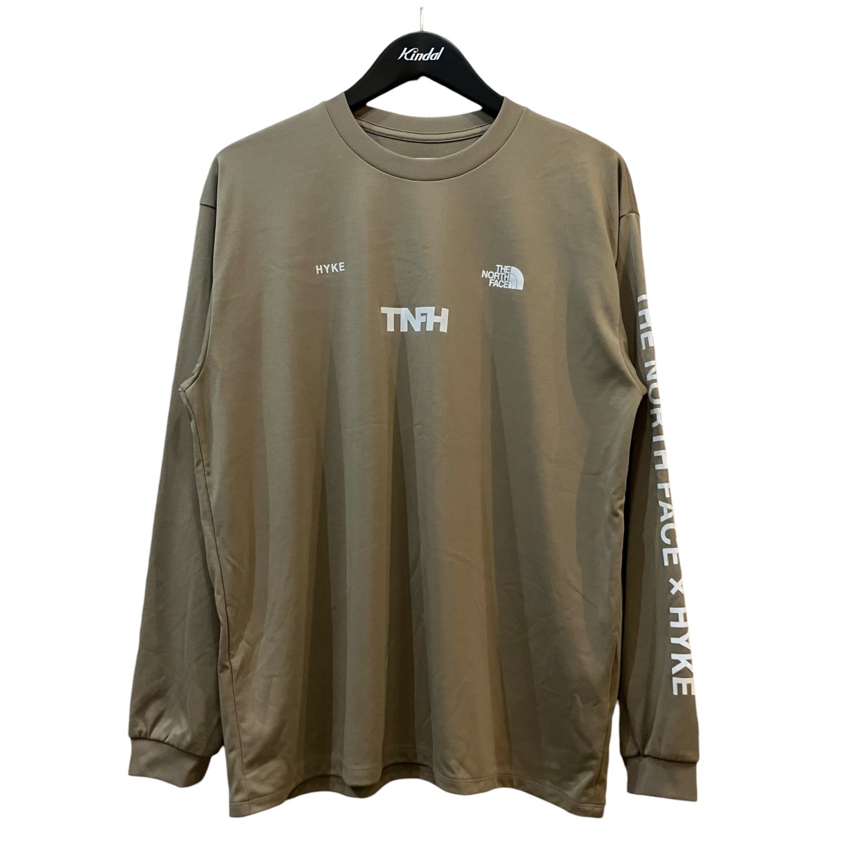 【中古】THE NORTH FACE×HYKE 長袖プルオーバー NT241HK ベージュ 大きさ：S 【020626】（ザノースフェイス×山歩き）