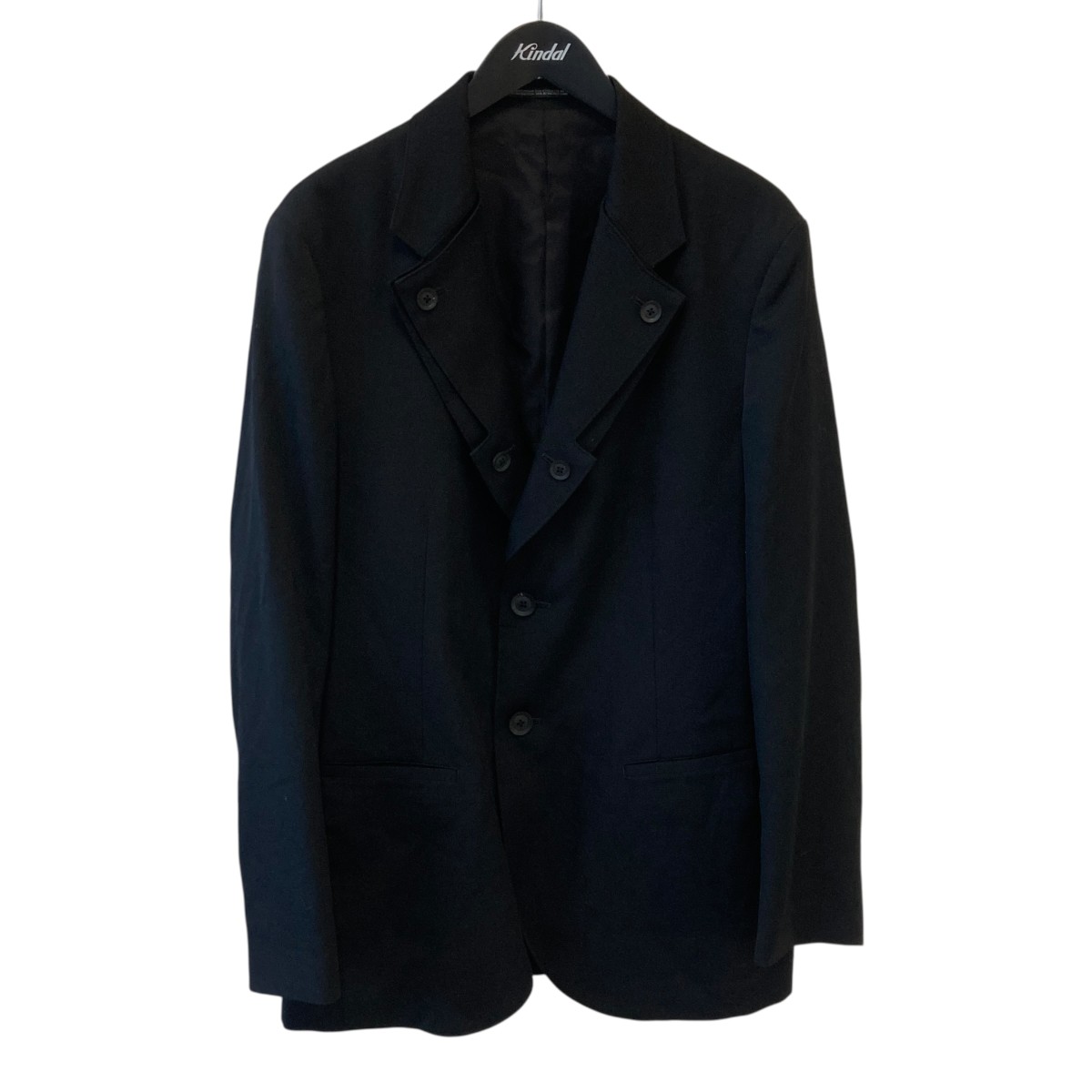 【中古】Yohji Yamamoto pour homme テーラードジャケット HK-J78-100 黒いこと 大きさ：2 【020626】（ヨウジヤマモトプールオム）