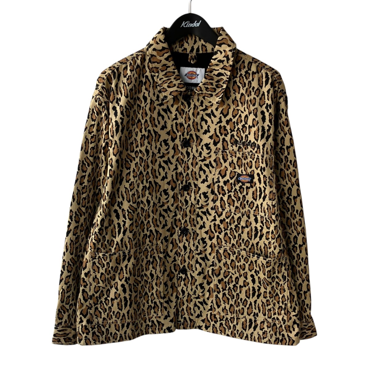 【中古】WACKO MARIA&times;Dickies　26SS DICKIES LEOPARD COVERALL ジャケット 26SS-WMO-DC02 カーキ&times;ベージュ サイズ：L 【020626】（ワコマリア&times;ディッキーズ）｜ブランド古着のカインドオル
