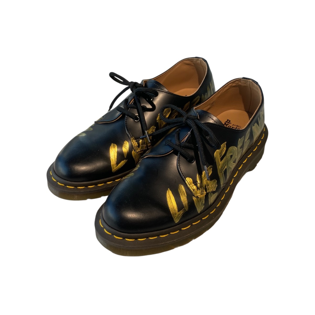 【中古】COMME des GARCONS COMME des GARCONS×Dr．Martens LIVE FREE 3大広間シューズ RB-K101-001 黒いこと 大きさ：5 【020626】（コムデギャルソンコムデギャルソン×お医者さんマーチン）