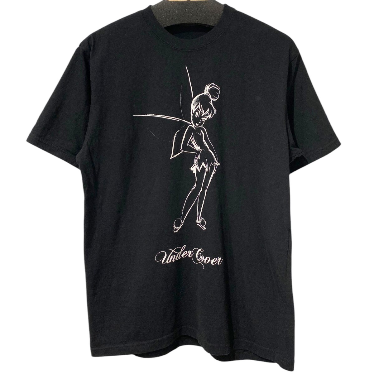 【中古】UNDERCOVER×Disney 23SS Tinker Bell T-shirtティンカーベルプリントプルオーバー 黒いこと 大きさ：1 【010626】（アンダー覆いかぶせる×ウォルトディズニー）