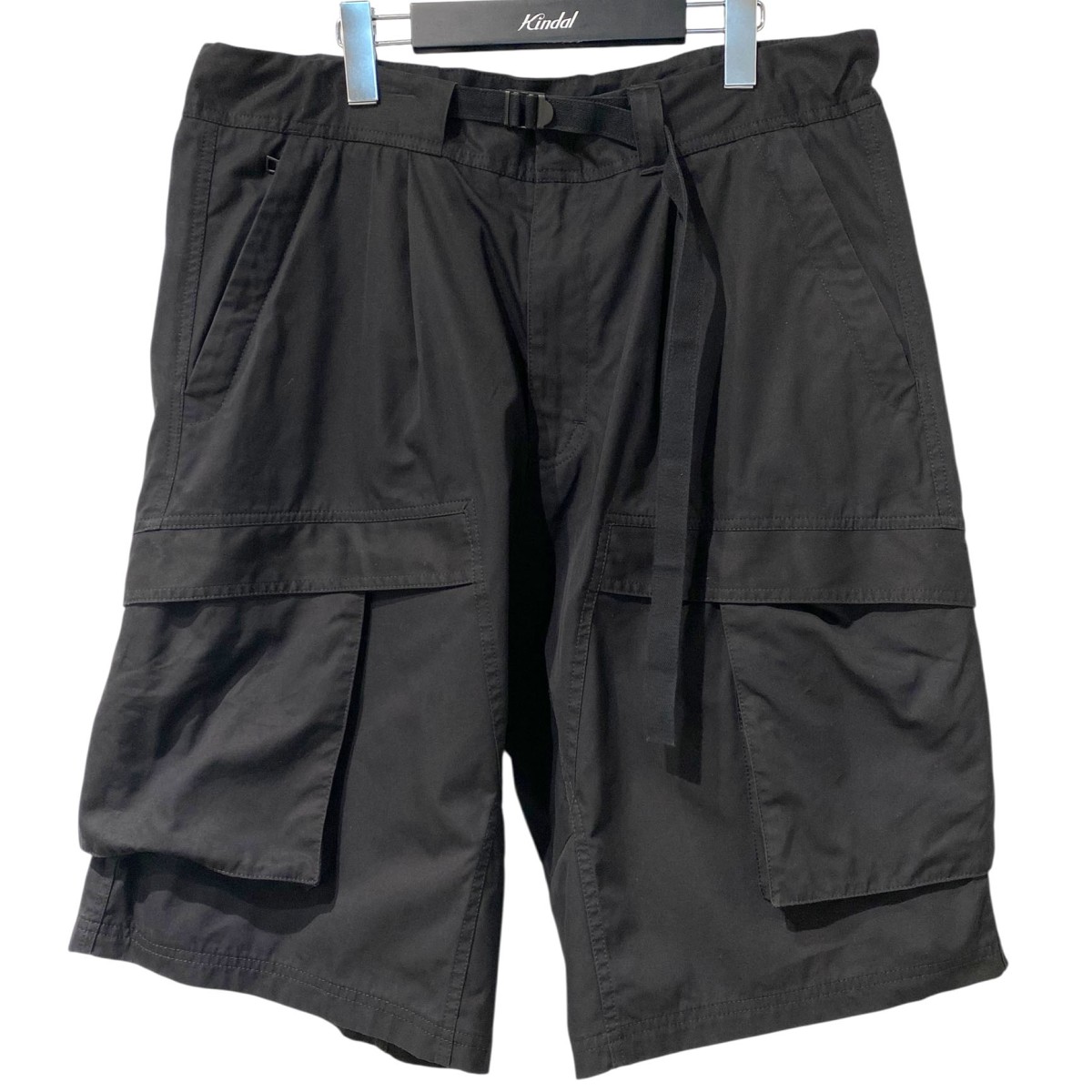 【中古】BOTTEGA VENETA 20SS Belted Cargo Shortsベルテッドカーゴパンツミリタリーショーツ GREY／BLACK／NEVY 大きさ：52(～92糎) 【010626】（ボッテガヴェネタ）