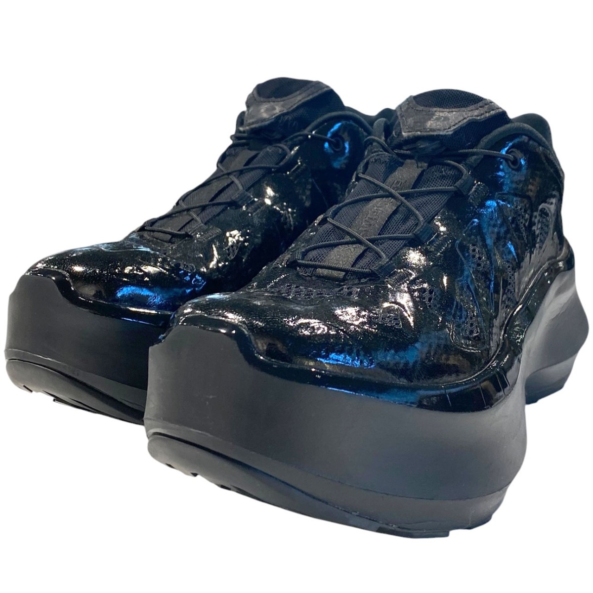 【中古】COMME des GARCONS×SALOMON 26SS XT-WHISPER Void Platformエックス紅茶 ウィスパーボリュームソールスニーカー靴 黒いこと 大きさ：UK5(23.5糎) 【010626】（コムデ給仕×サロモン）