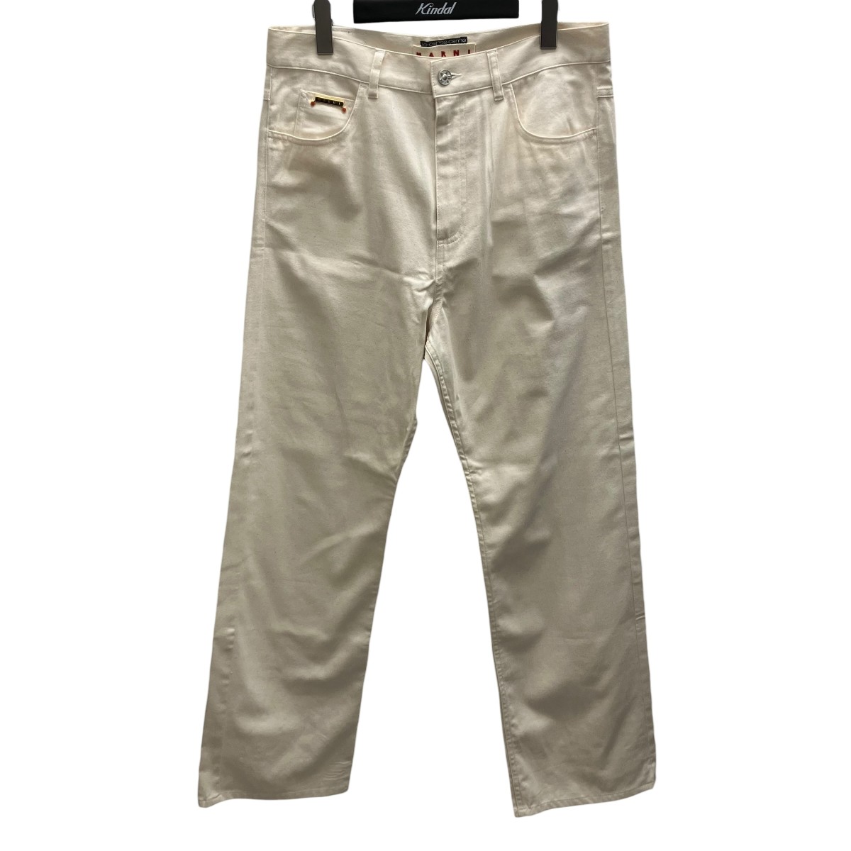 【中古】MARNI　ストレートコットンパンツ アイボリー サイズ：30 【020626】（マルニ）｜ブランド古着のカインドオル