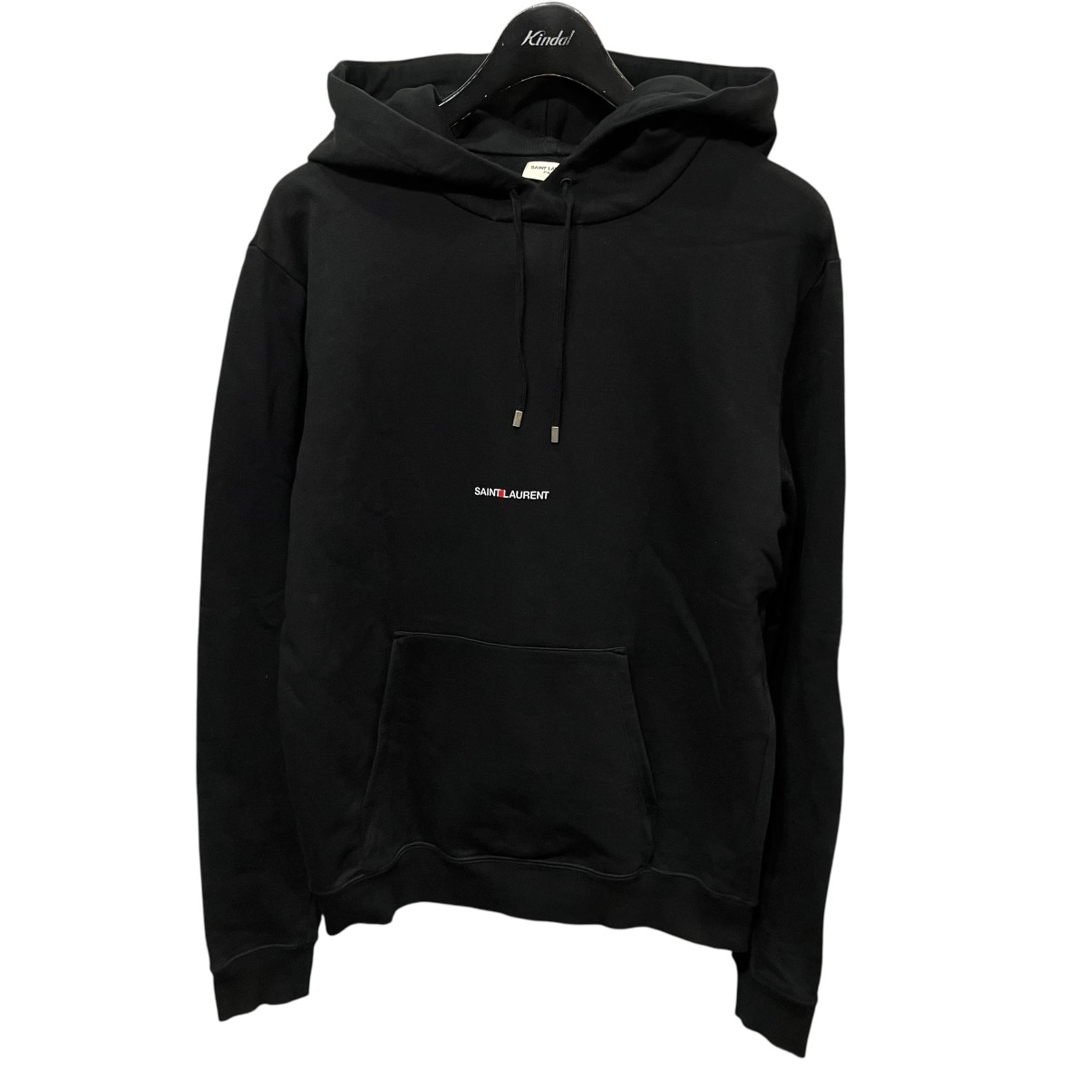 【中古】Saint Laurent Paris ロゴタイプパーカー 677259 黒いこと 大きさ：M 【020626】（サンローランパリ）