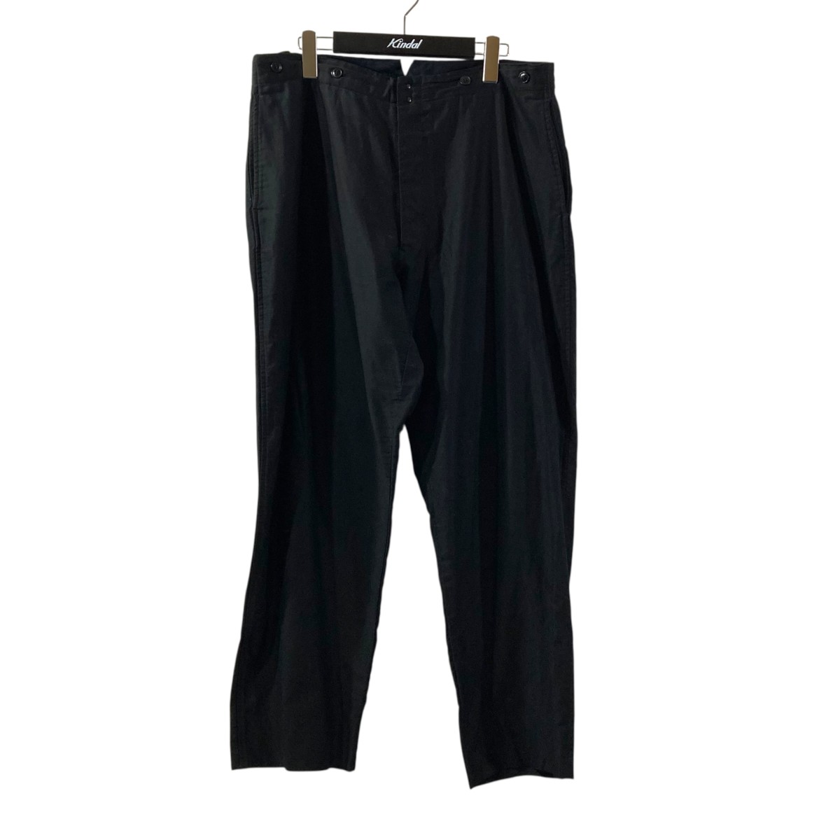 【中古】COMOLI モールスキンドローストリングパンツ  ズボン下 S03-03021 黒いこと 大きさ：3 【020626】（コモリ）