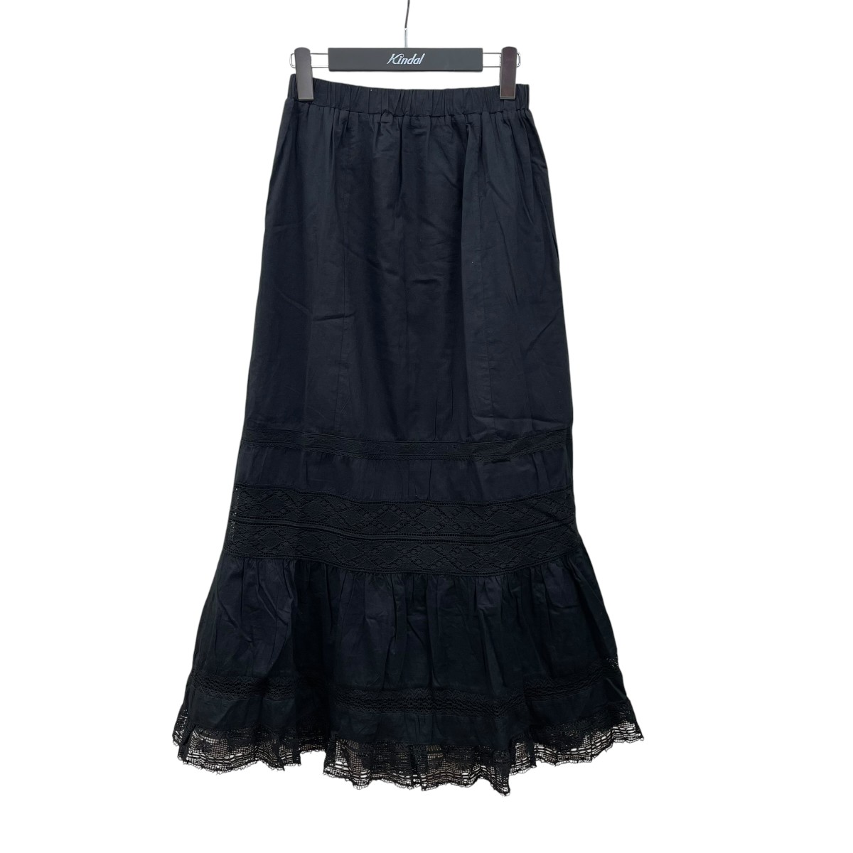 【中古】FRAMeWORK 25SS 別注VINTAGE LIKEコットン レーススカート ブラック サイズ:表記なし 【020626】(フレームワーク)|ブランド古着のカインドオル