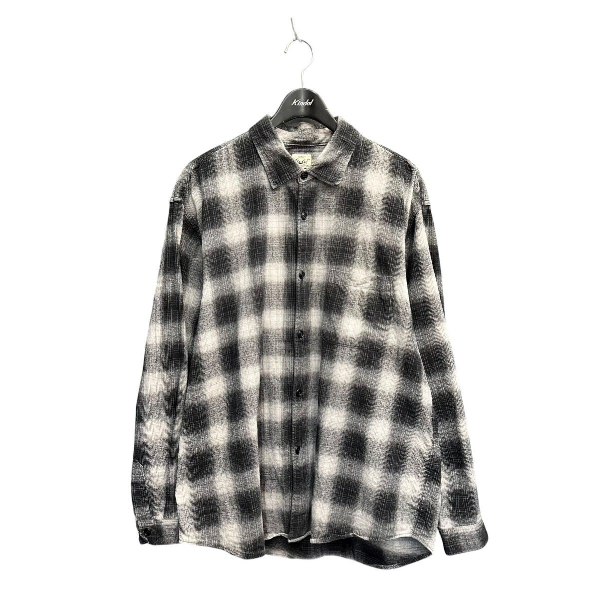 【中古】GOLD COTTON NEL CHECK REGULAR SHIRT 照合のしるしプルオーバー GL29195 黒いこと 大きさ：XL 【020626】（ゴールド）