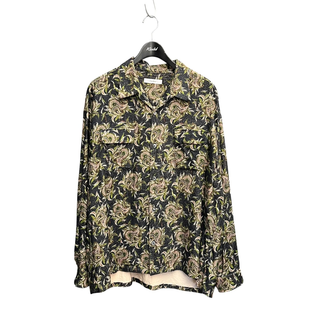 【中古】exodus 25AW BUDS PAISLEY OPEN COLLAR SHIRT 25AW-SHLS-04 黒いこと 大きさ：XL 【020626】（エクソダス）