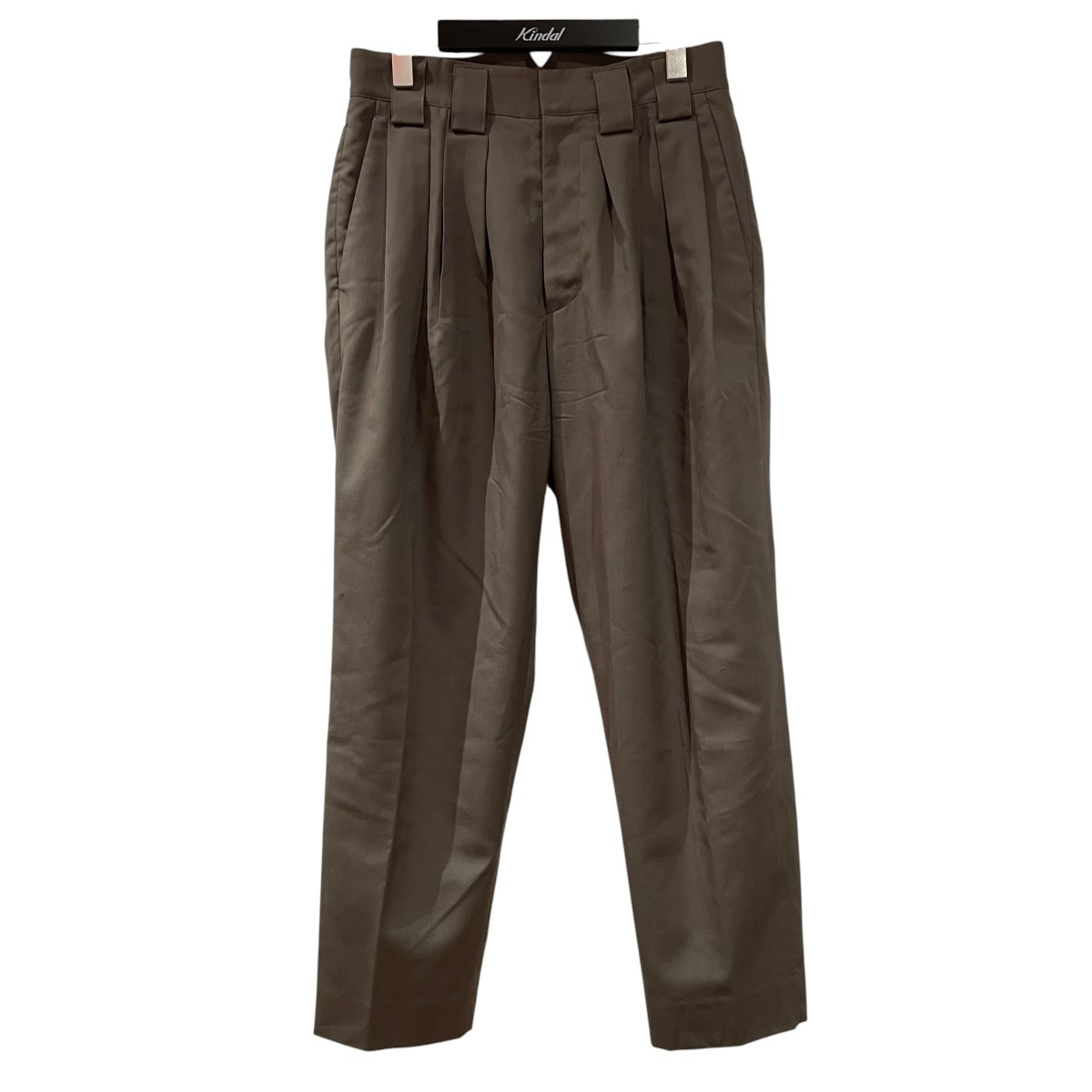 【中古】stein DOUBLE WIDE TROUSERS スラックス ST．355-1 オリーブ 大きさ：S 【020626】（シュタイン）