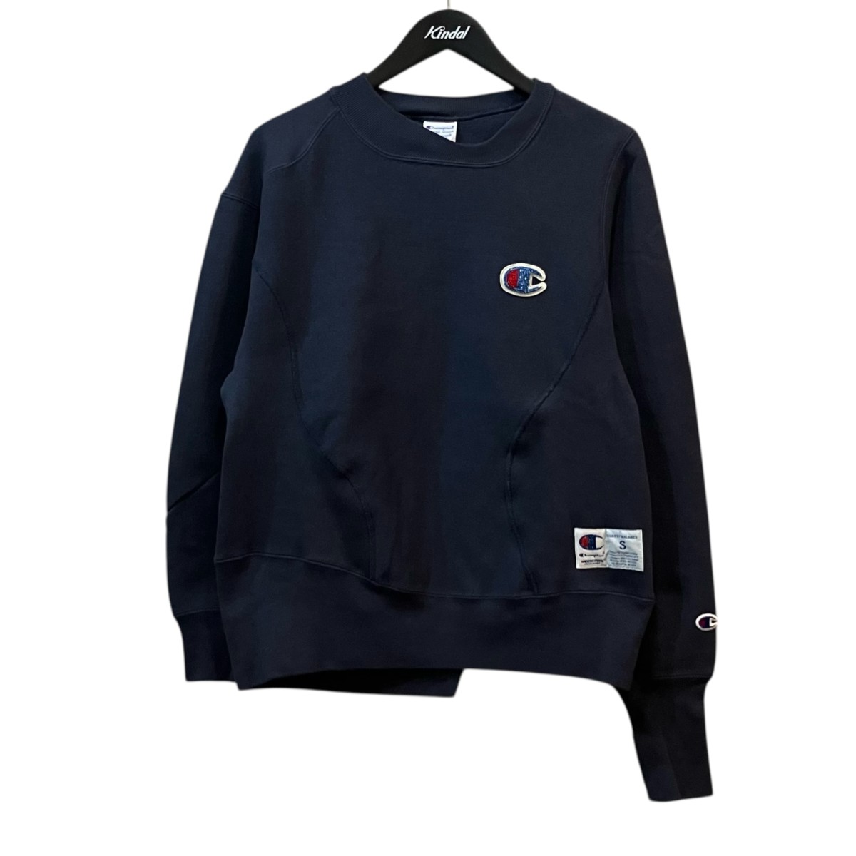 【中古】Champion&times;UNDERCOVER　リバースウィーブクルーネックスウェット ネイビー サイズ：S 【030626】（チャンピオン&times;アンダーカーバー）｜ブランド古着のカインドオル