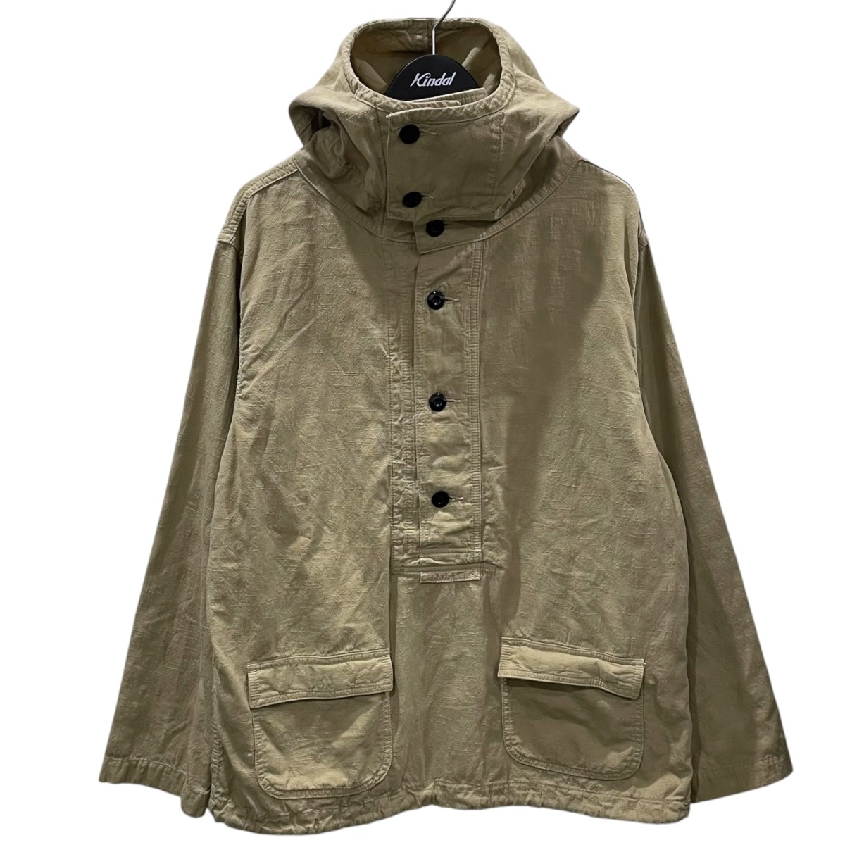 【中古】SAMURAI JEANS 25SS プルオーバーフーデッドジャケット Tropical Weather Smock Parka トロピカルウェザースモックパーカ SJSPK25 ベージュ 大きさ：XL 【030626】（サムライデニム）