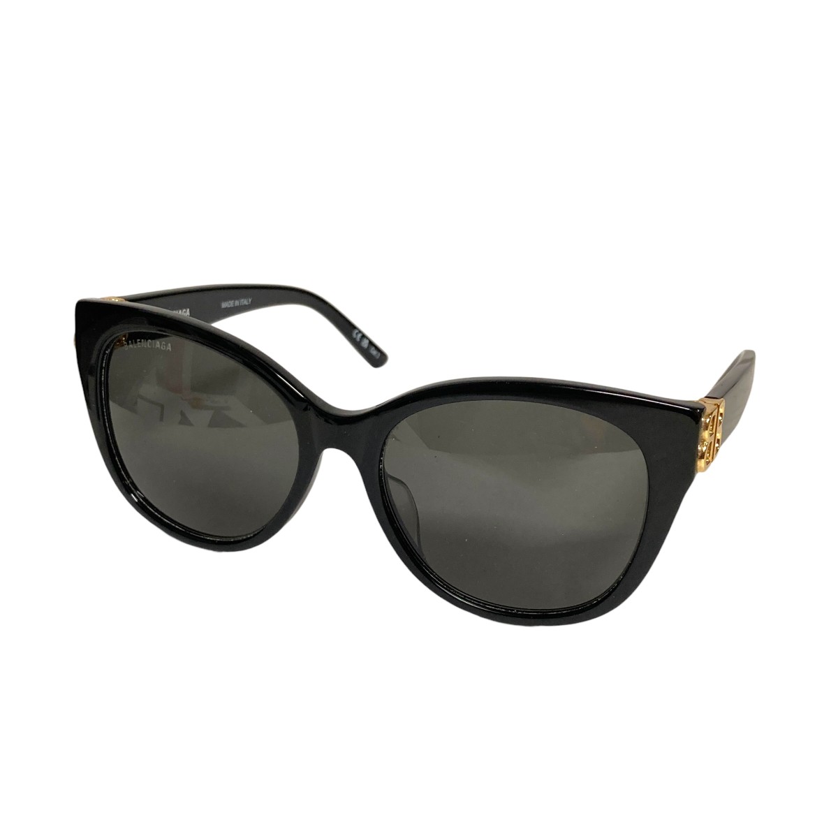 【中古】BALENCIAGA 黒眼鏡 bb0103sa 黒いこと×ゴールド 大きさ：57□18-145 【030626】（バレンシアガ）