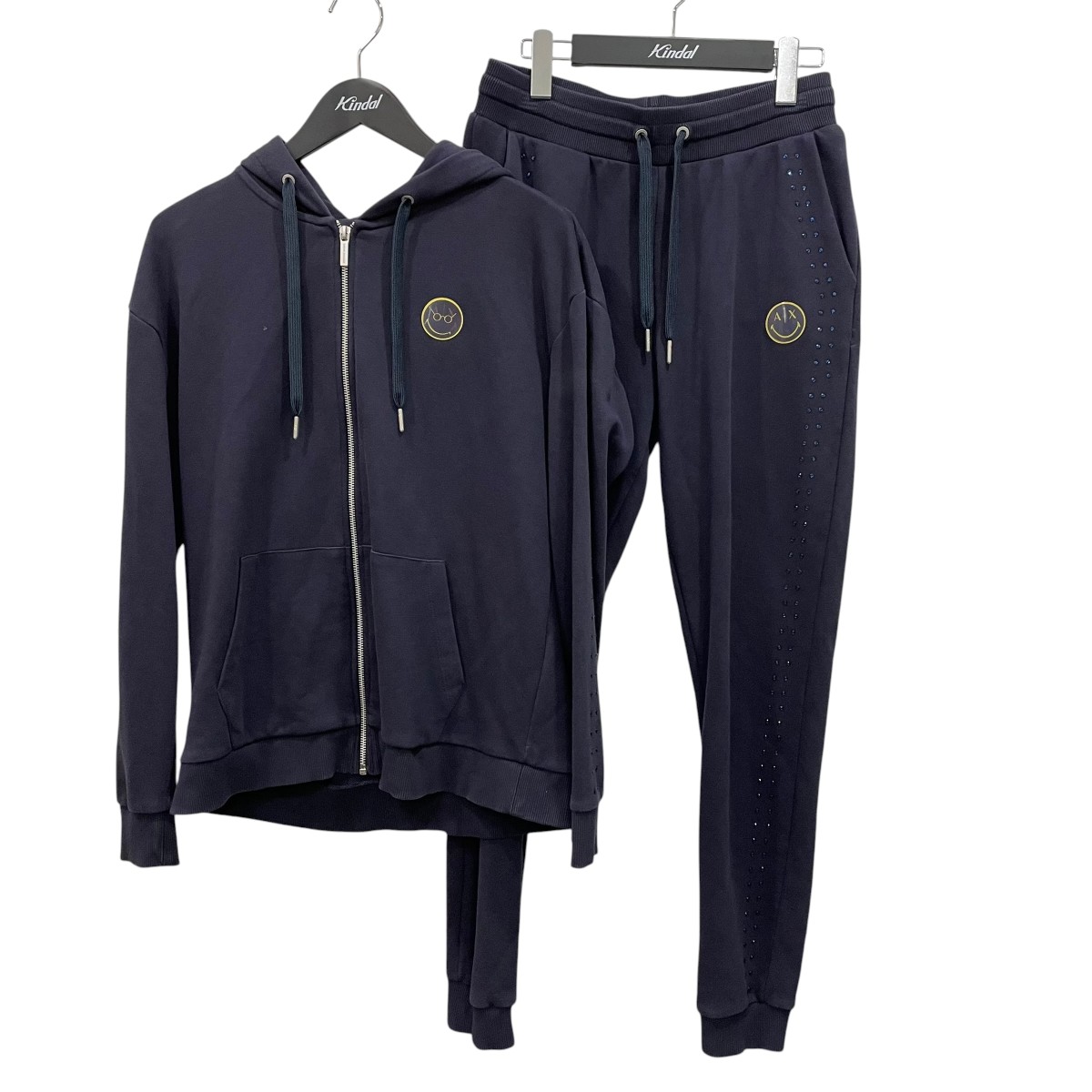 【中古】ARMANI EXCHANGE セットアップ 米国海軍 大きさ：L 【030626】（アルマーニエクスチェンジ）