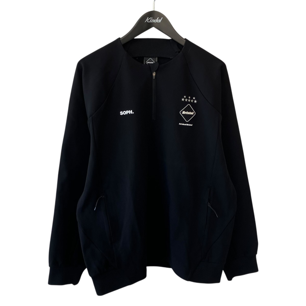 【中古】F．C．R．B． PDK HALF ZIP TOP ハーフジップトップ FCRB-250032 黒いこと 大きさ：XL 【030626】（エフシーアールビー）