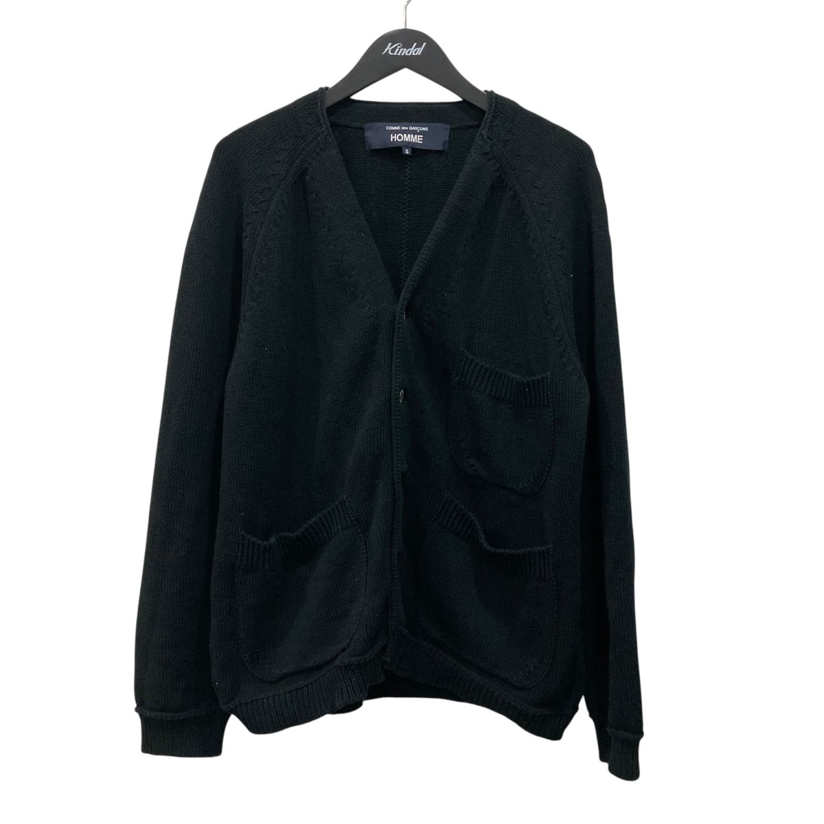 【中古】COMME des GARCONS HOMME 編み物ジレー HPN001 黒いこと 大きさ：S 【030626】（コムデギャルソンオム）