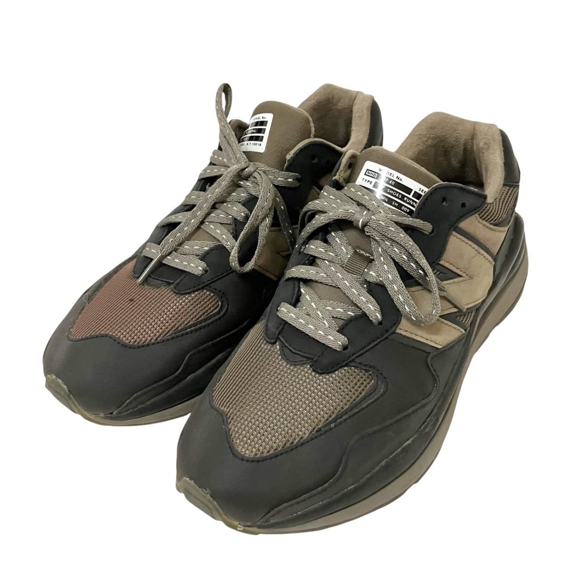 【中古】NEW BALANCE×N．HOOLYWOOD ローカットスニーカー M5740NX 赤銅色×黒いこと 大きさ：27珊 【030626】（ニュー平衡にする×エヌハリウッド）