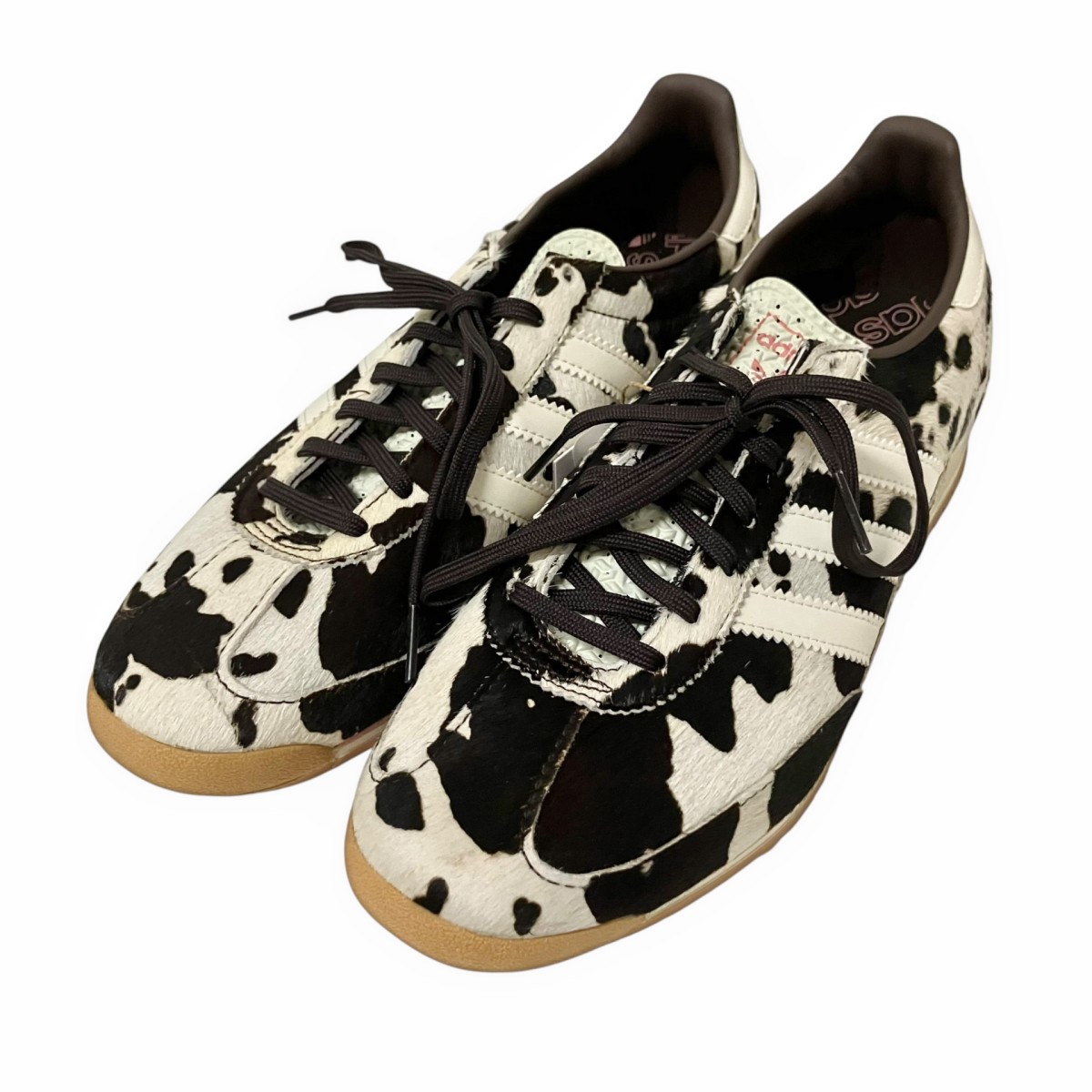 【中古】adidas Samba OG 毛の荒物柄 ハラコスニーカー 白いこと×黒いこと 大きさ：27珊 【030626】（アディダス）