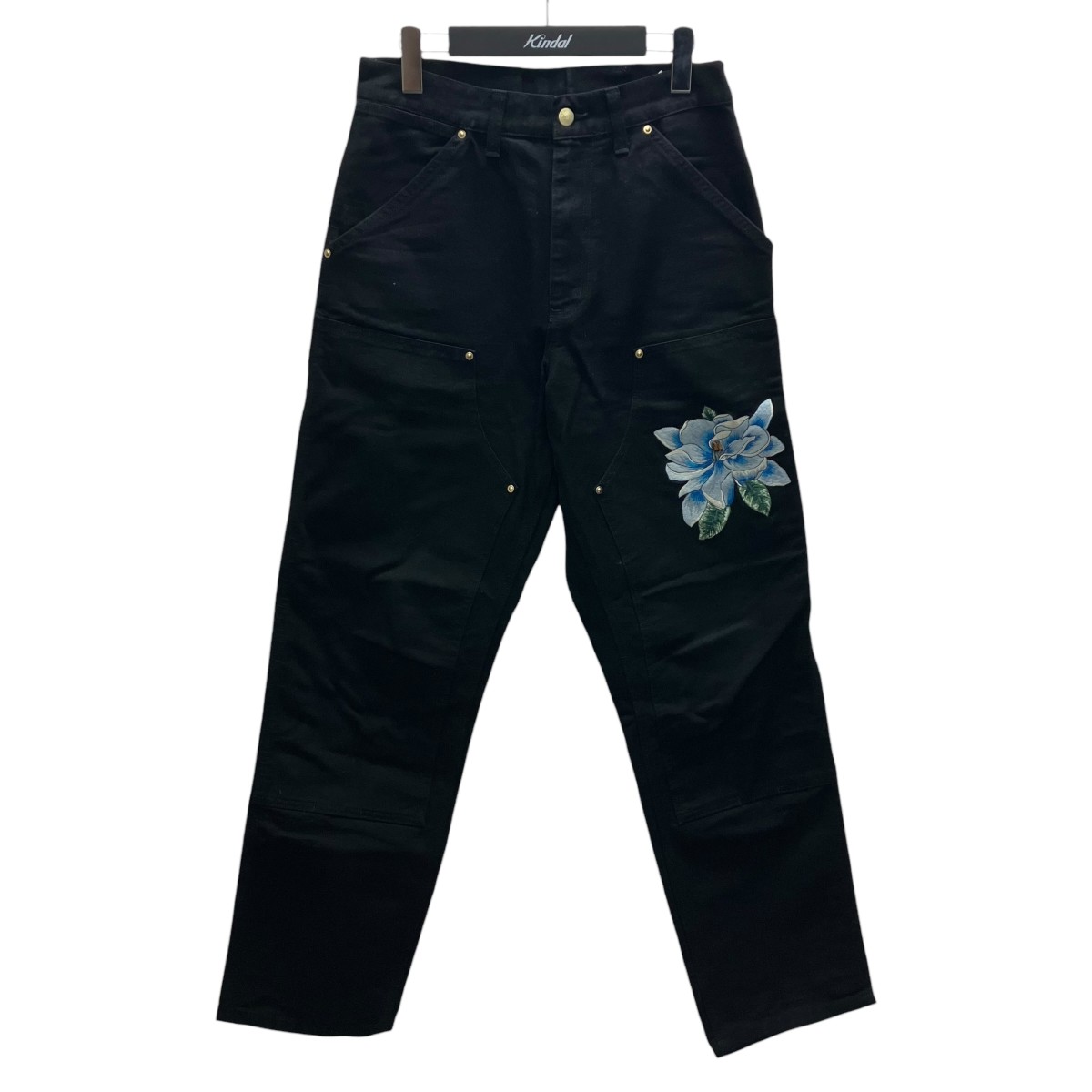 【中古】CarHartt&times;AWAKEAWAKE NY DOUBLE KNEE PANT ダブルニーパンツ ブラック サイズ：XS【価格見直し】｜ブランド古着のカインドオル