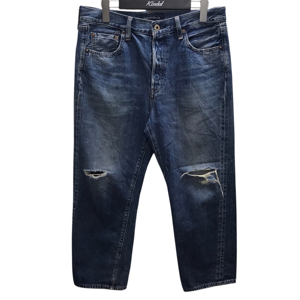 【中古】MADISON BLUE BOYS CRASHED TAPERED PT DENIM 不都合工業ジーンズズボン下 インディゴ 大きさ：M 【030626】（マディソン青碧）