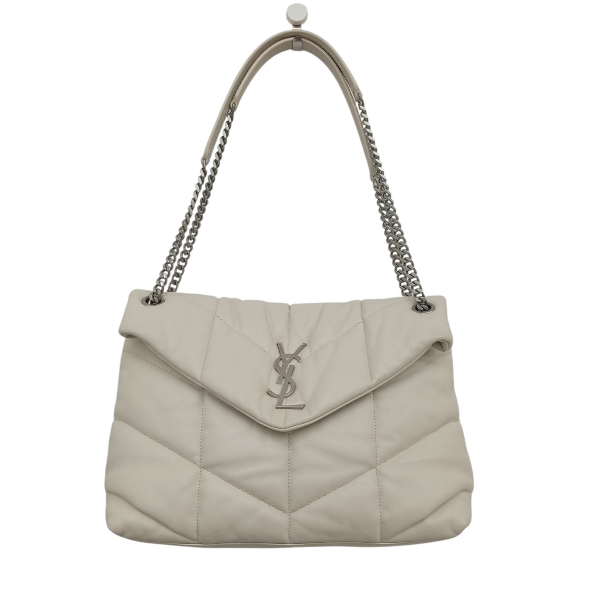 【中古】Saint Laurent Paris パ毛皮 ショルダーバッグ 577475 白いこと 【030626】（サンローランパリ）
