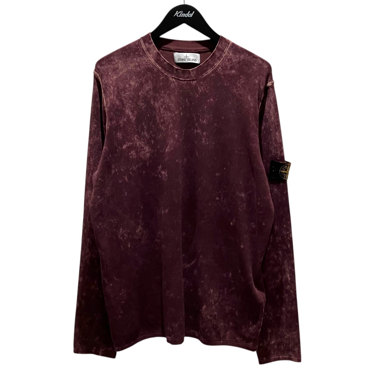 【中古】STONE ISLAND タイダイ長袖ティーシャツ 7615555D9 赤いこと 大いさ：L 【030626】（ストーンアイランド）