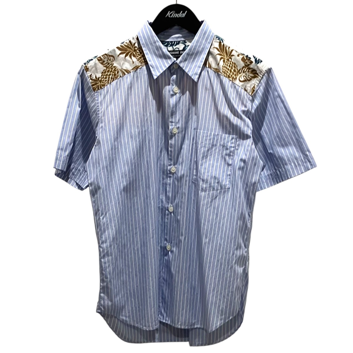 【中古】COMME des GARCONS HOMME DEUX 18SS 半袖プルオーバー DA-B055 天の原青色 大きさ：S 【030626】（コムデギャルソンオムドゥ）