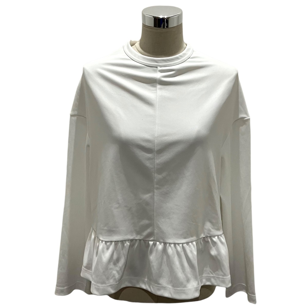 【中古】COMME des GARCONS COMME des GARCONS 23SS エステル長袖ティーシャツ RK-T007 白いこと 大きさ：S 【030626】（コムデギャルソンコムデギャルソン）