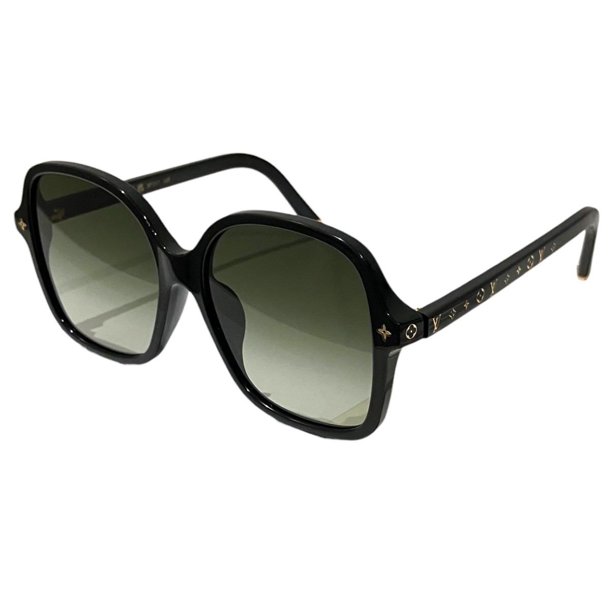 【中古】LOUIS VUITTON 【マイ モノグラム・点火装置 真四角】 黒眼鏡 Z1861E 93L 黒いこと 大きさ：57□17-145 【030626】（ルイヴィトン）