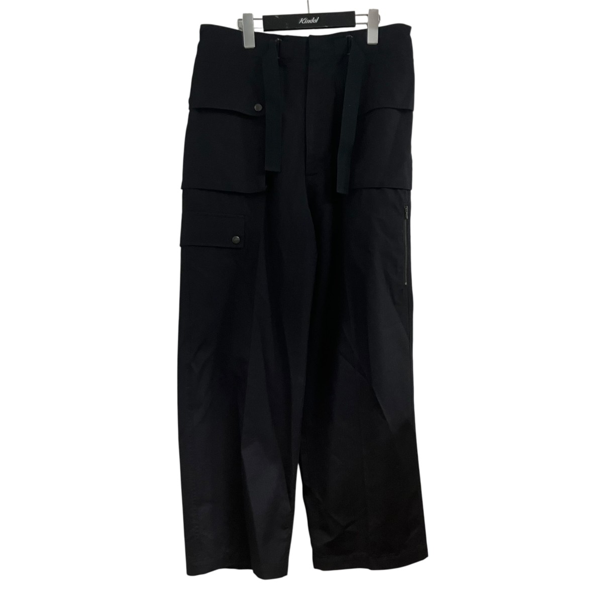 【中古】AURALEE ウールヘリンボーンカーゴパンツ 黒いこと 大きさ：4 【030626】（オーラリー）