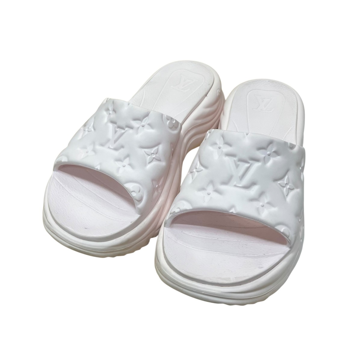 【中古】LOUIS VUITTON 天然ゴムサンダル 点火装置さくら色 大きさ：38 【030626】（ルイヴィトン）