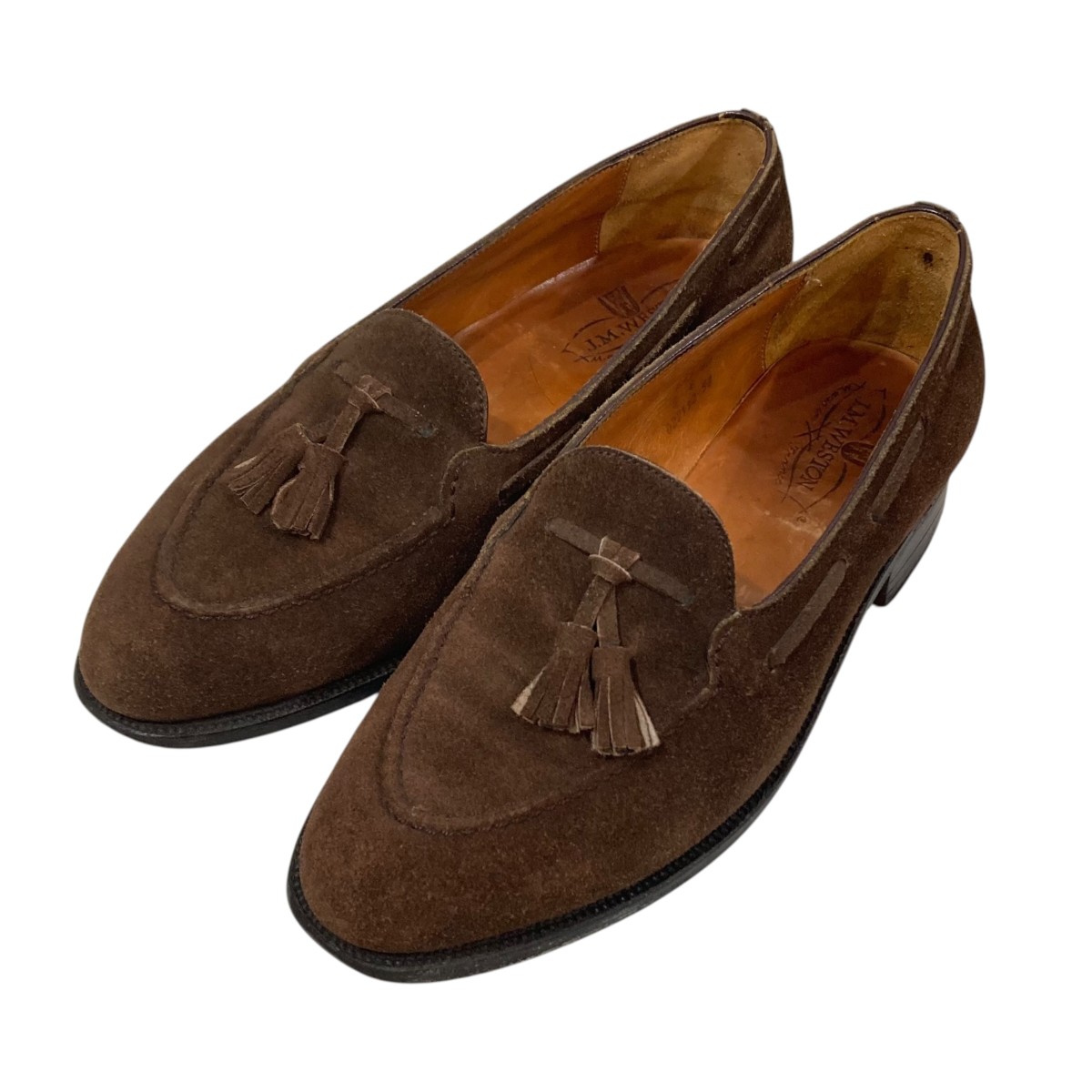 【中古】J．M．WESTON signature loafer brown suede タッセルローファー 022112-58 赤銅色 大いさ：5E 【030626】（ジェイエムウェストン）