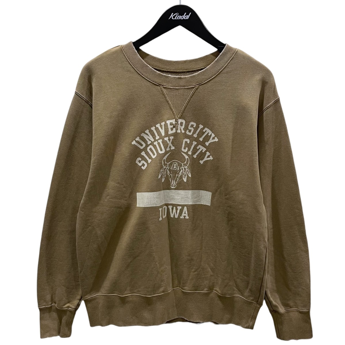 【中古】athletic wear MASON×AP STUDIO 25AW ヴィンテージ産業スウェットトレーナー collegesweat カレッジスウェット 25070587003230 ベージュ 大きさ：無償性大きさ 【030626】（アスレティック お召しもの メイソン×エーピーストゥディオ）