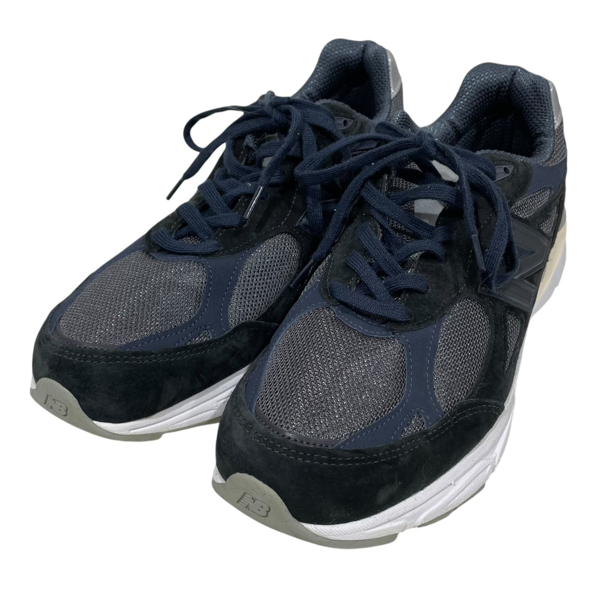 【中古】NEW BALANCE×KITH スニーカー  990v3 M990KI3 MADE IN USA ネイビー・ブラック 大いさ：30糎 【030626】（ニュー平衡にする×口付け）