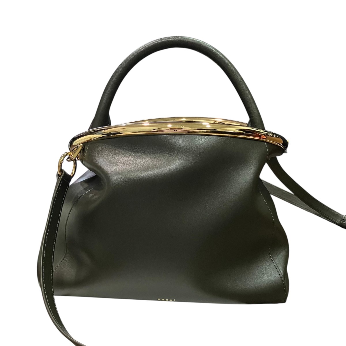 【中古】sacai Pursket Bag 2WAY御徒面子 S086-01 赤銅色 【030626】（サカイ）