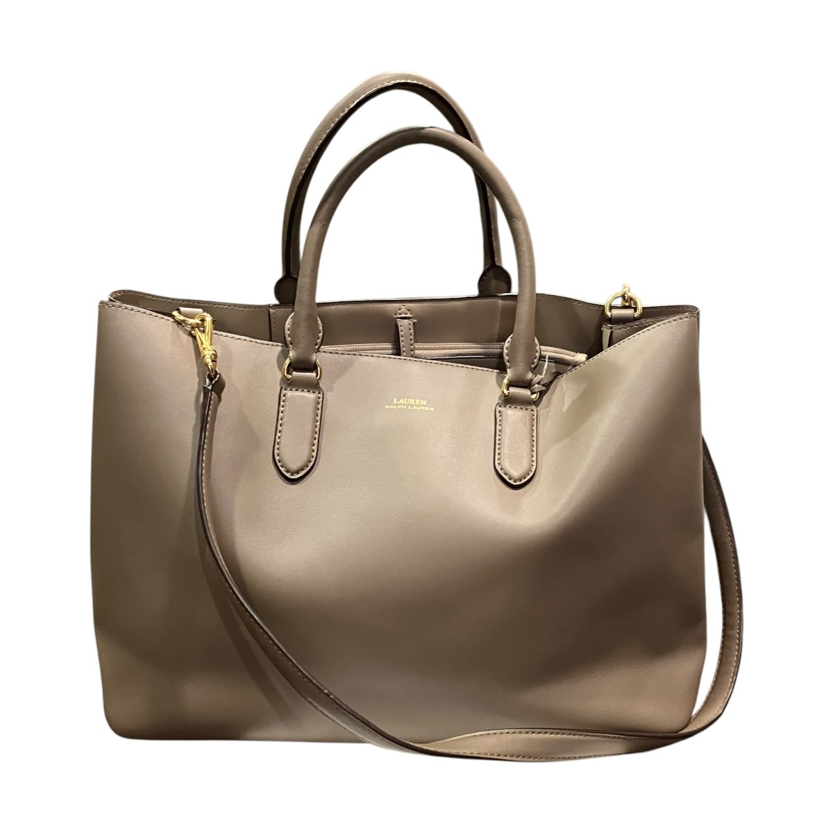 【中古】LAUREN RALPH LAUREN 2WAYショルダーバッグ ベージュ 【030626】（ローレン ラルフ 置き目レン）