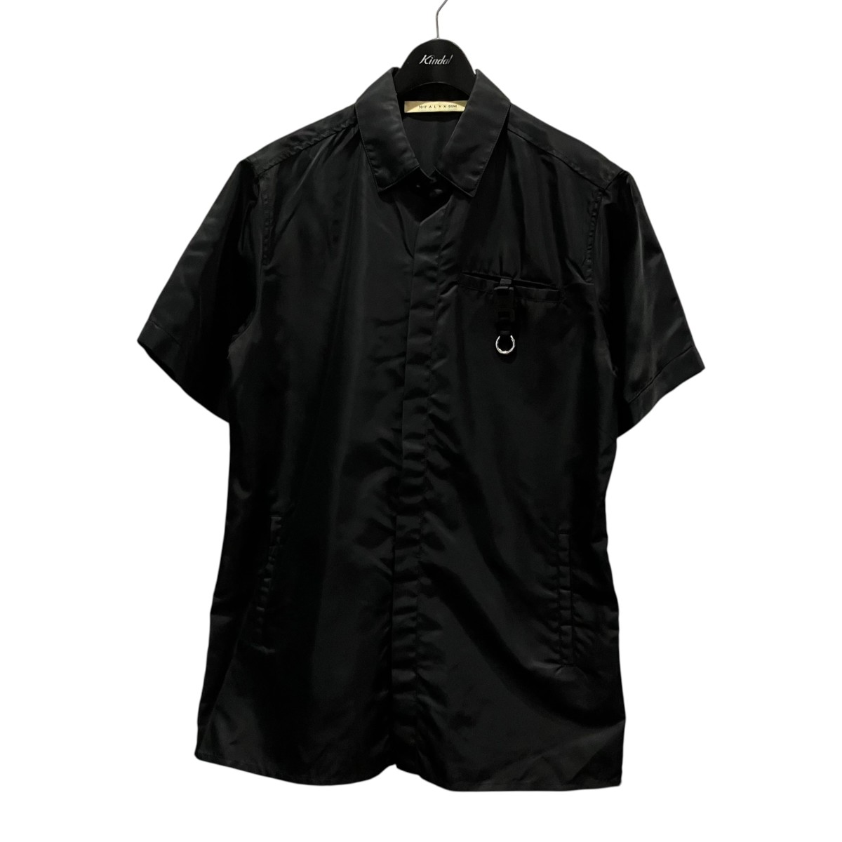 【中古】ALYX ローラバックル半袖ナイロンプルオーバー 黒いこと 大きさ：48 【030626】（蟻クス）